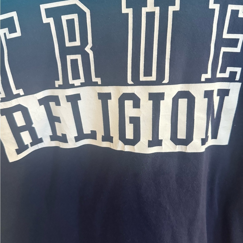 True Religion Blue and Black T-Shirt - Picture 6 of 6